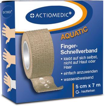 Actiomedic® AQUATIC Schnellverband , 5 cm x 7 m, hautfarben