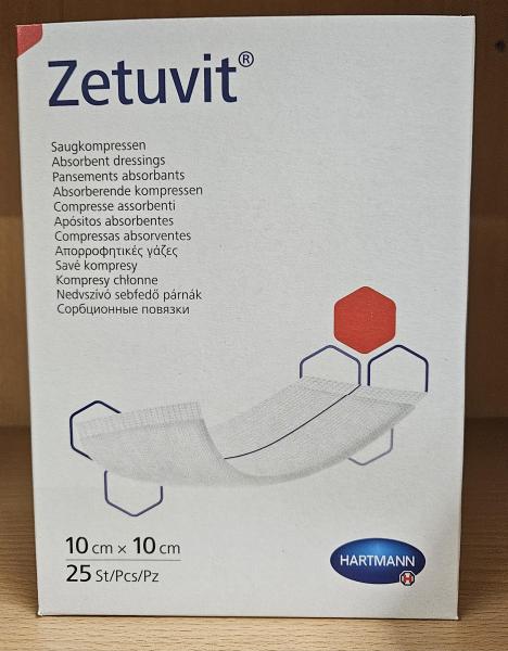 Zetuvit 10x10cm Packung mit 25 Stk. steril einzeln verpackt